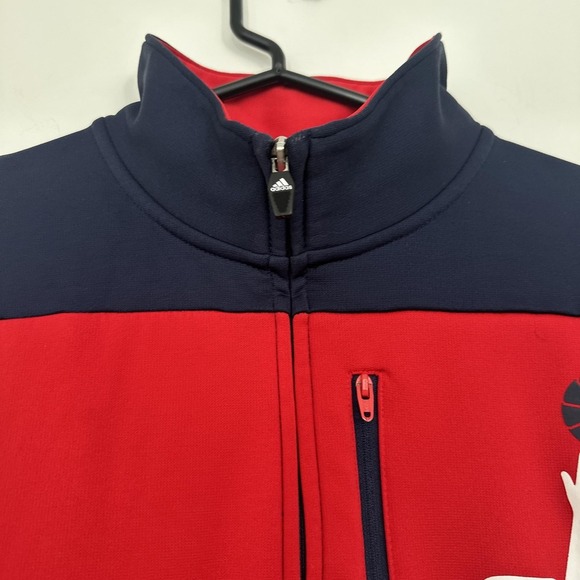 Washington Wizards Jacket Mens Large Blue Red NBA Basketball ClimaWarm Adidas - Picture 4 of 16